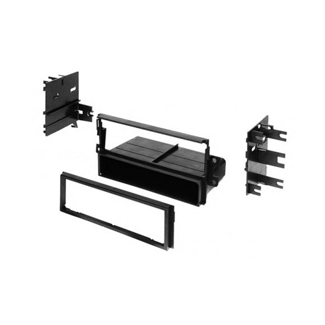 MITK890 Single DIN Car Stereo for 1995-2006 Mitsubishi Vehicles | ISO Radio Installation Kit with Storage Pocket | Perfect for Upgrading Factory Audio System in Eclipse, Galant & Lancer Models