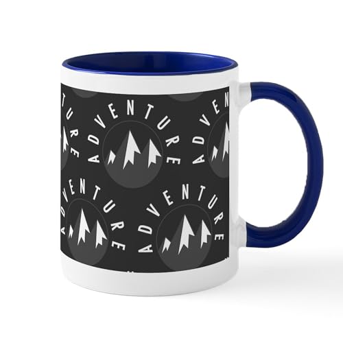 White/Navy Inside - Hiking Camping Outdoor Mugs