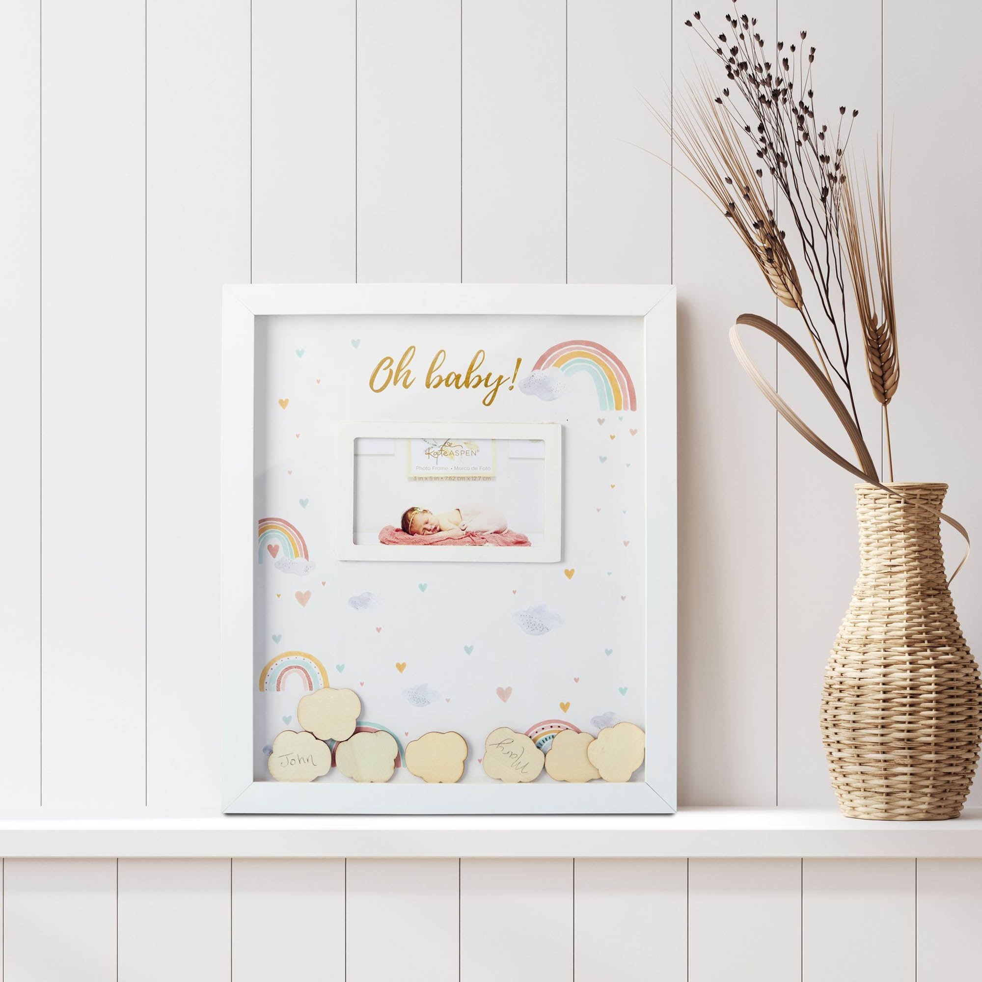 Boho Rainbow Baby Shower Guest Book Alternative - Unique Keepsake for Gender Reveal, Newborn Welcome & 1st Birthday Parties
