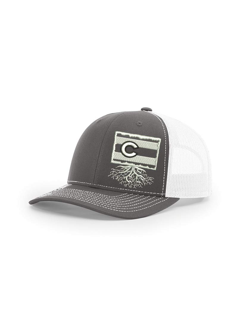Colorado Charcoal/White Mesh Snapback Trucker Hat - Adjustable One Size Fits All - Perfect for Outdoor Adventures, Sports & Casual Wear