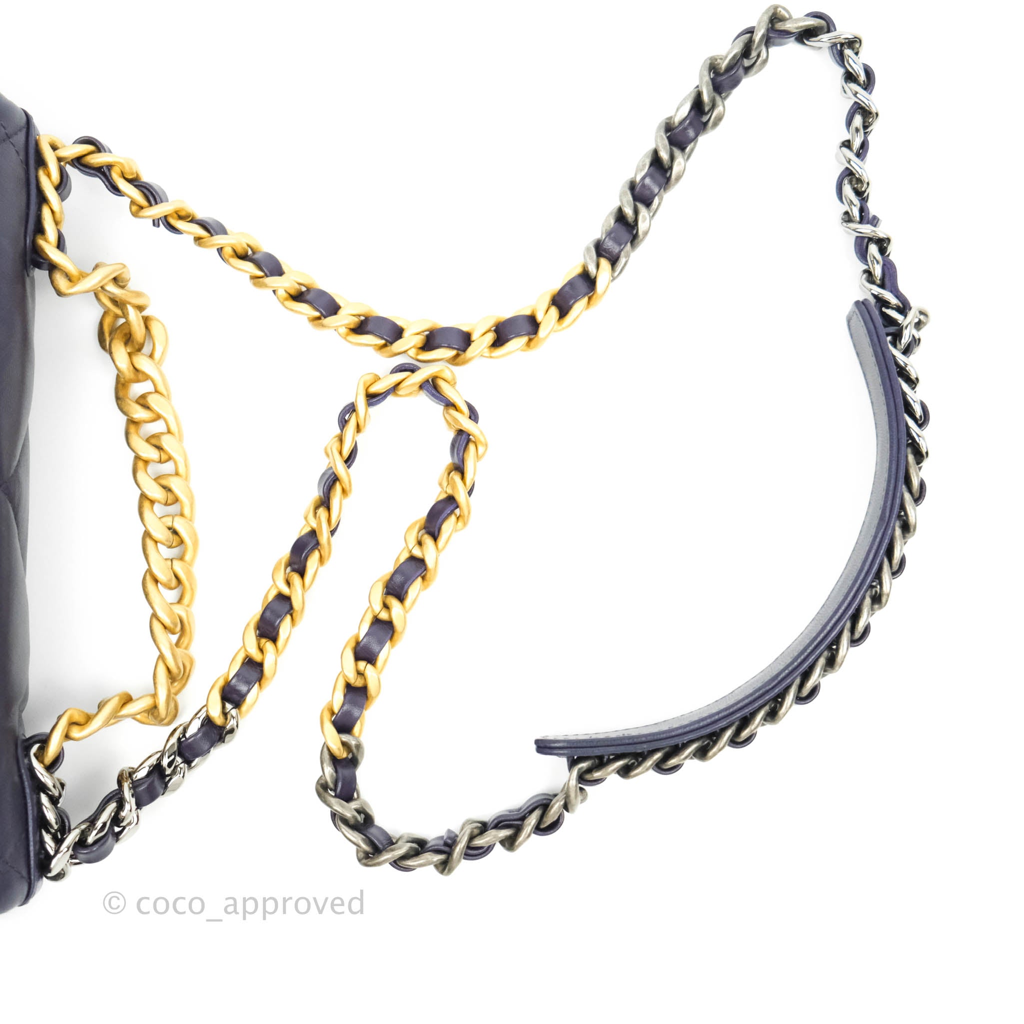 Chanel 19 Small Handbag in Dark Purple with Mixed Hardware - Luxury Crossbody Bag for Women, Perfect for Evening Events & Date Nights