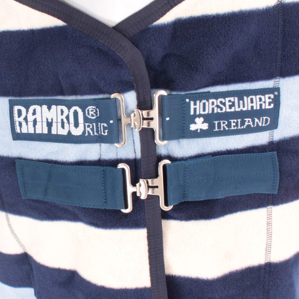 Rambo Deluxe Fleece Cooler 60 - Premium Horse Cooler Blanket in Navy Blue | Ideal for Post-Workout Cooling & Stable Use