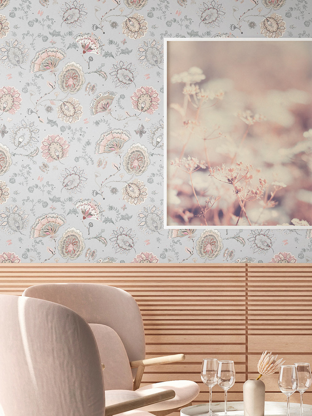 House of Turnowsky Funky Floral Leaves Print - Stylish Home Decor for Living Room, Bedroom & Office