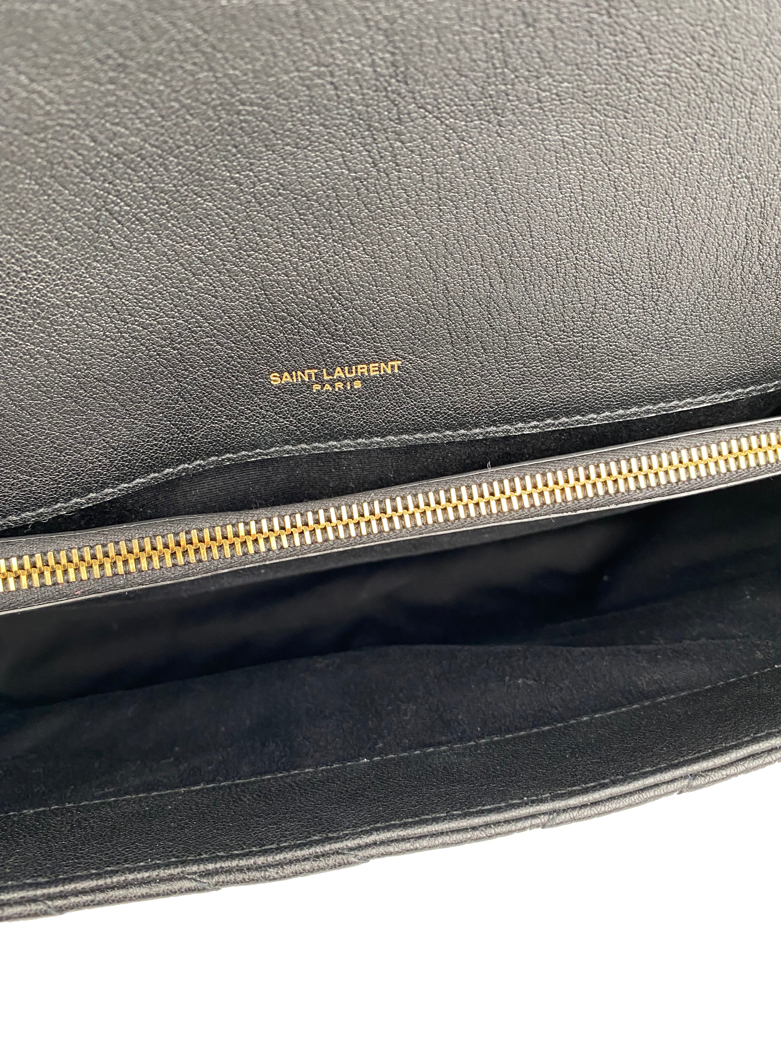 Saint Laurent Large Black Quilted Leather College Bag - Luxury Designer Handbag for Women, Perfect for Work, Travel & Everyday Use