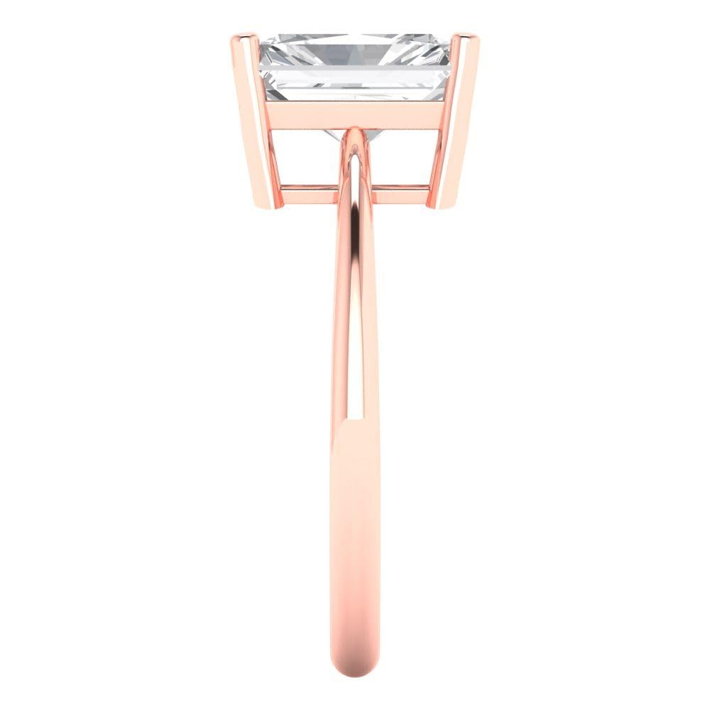 2.5ct Radiant Cut Moissanite Engagement Ring for Women - 18K Rose Gold Solitaire Wedding Band, Anniversary & Bridal Jewelry Gift - Perfect for Proposals, Vows & Special Occasions
