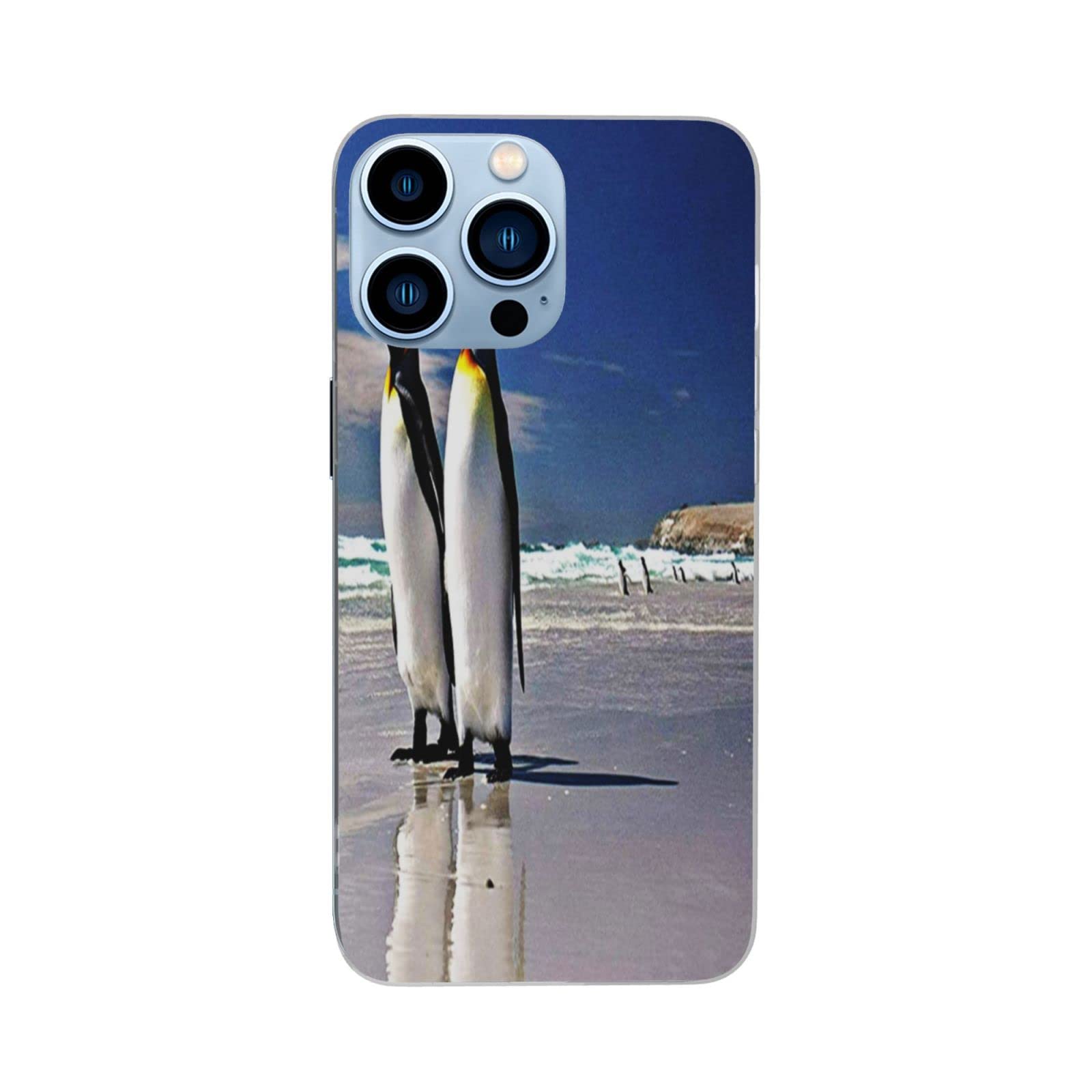 Cute Penguin iPhone 13 Pro Max Case - Slim TPU Frame with Hard PC Back Cover | 6.7