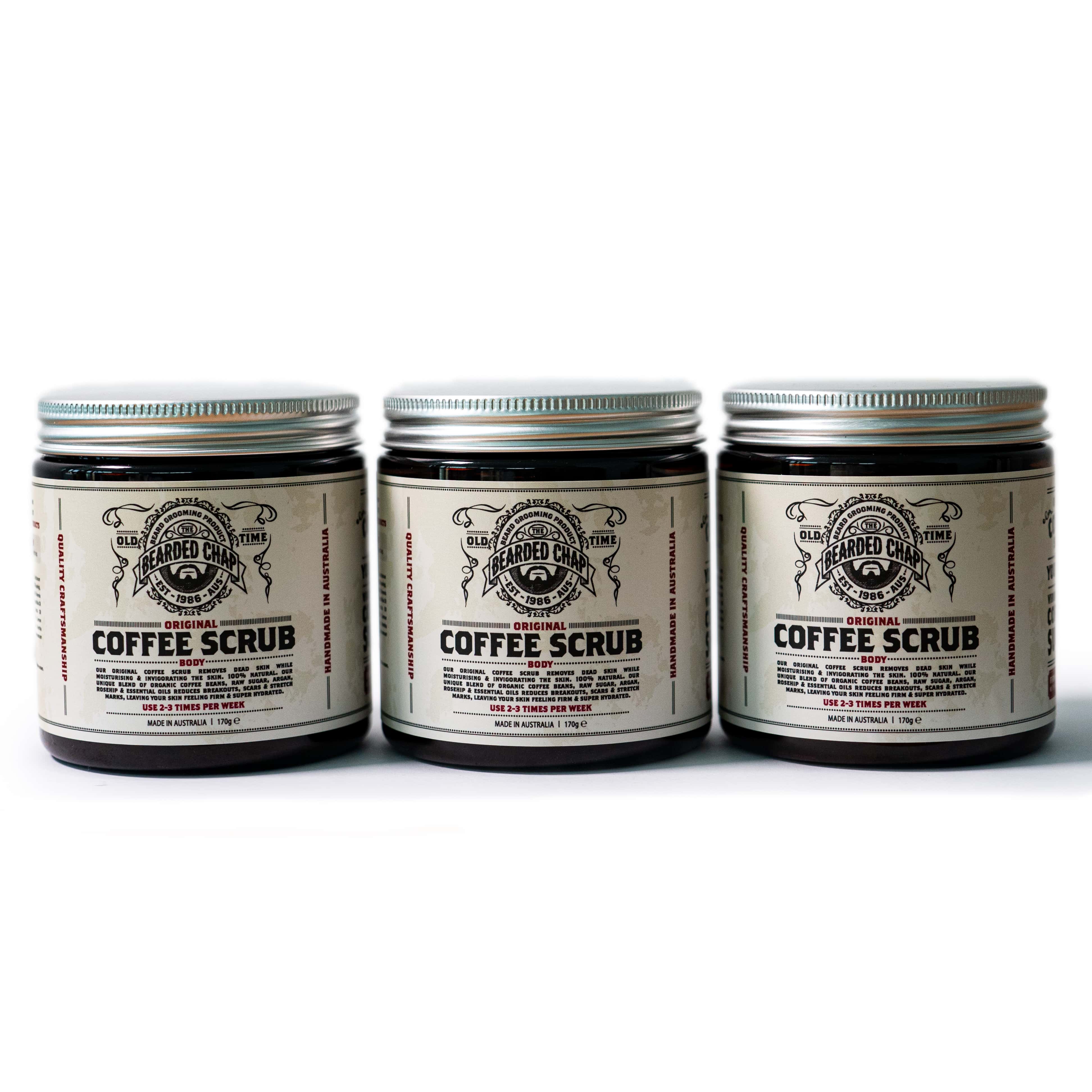 Organic Coffee Body Scrub Exfoliator 3-Pack Set - Natural Skincare for Cellulite & Stretch Marks | Perfect for Spa Day, Post-Workout Recovery & Dry Skin Treatment
