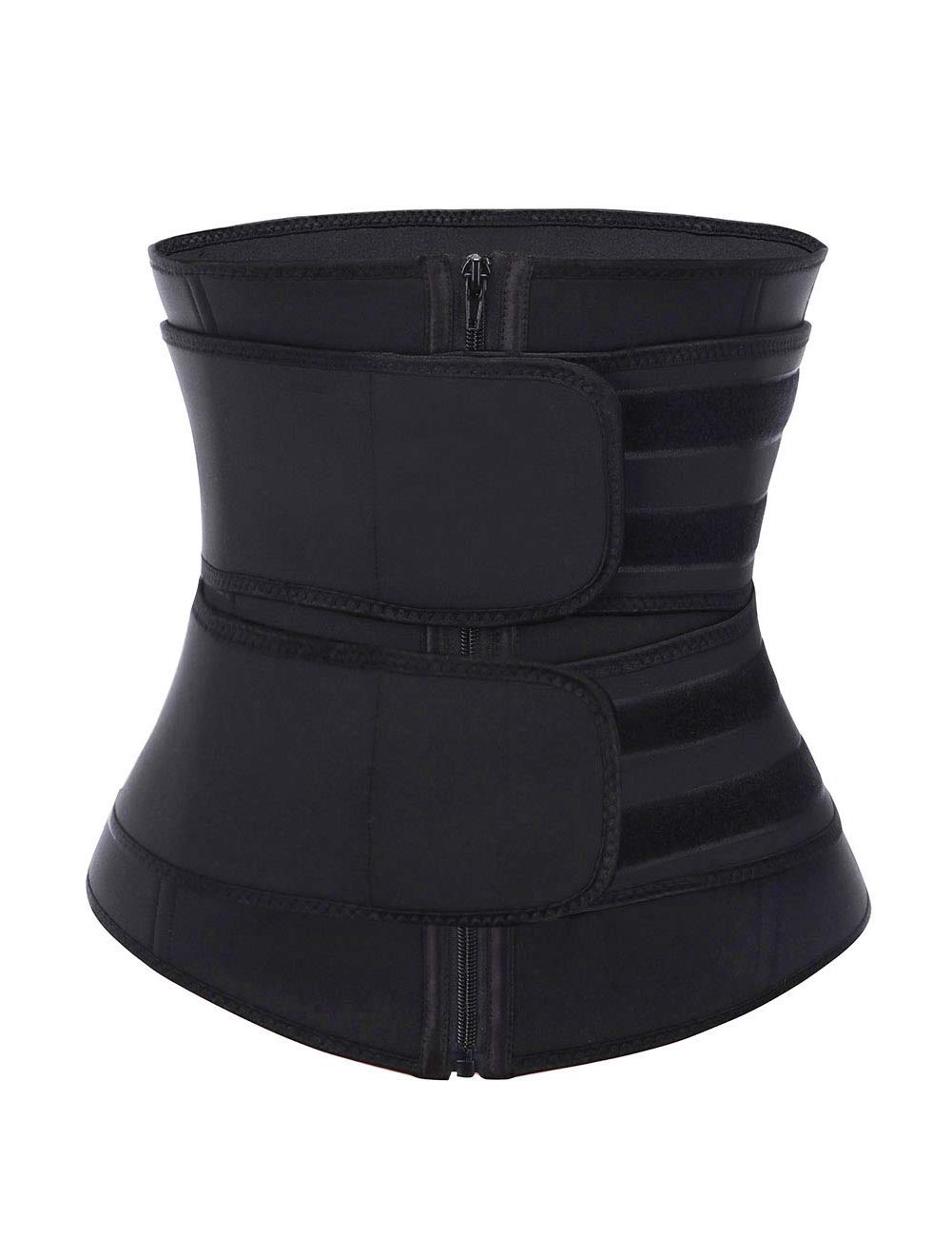 Women's High Compression Waist Trainer Corset - Neoprene Zipper & Velcro Waist Cincher for Weight Loss & Body Shaping - Black 4XL - Perfect for Postpartum Recovery, Workout & Everyday Slimming