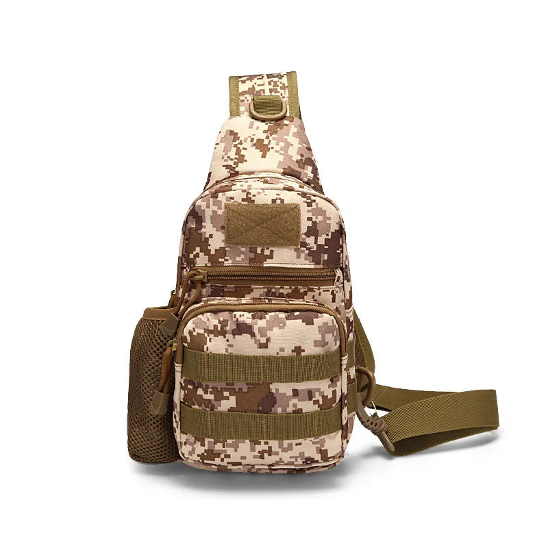 Portable Hiking & Travel Sling Shoulder Bag - MOLLE Chest Pack for Men - Outdoor Sports Bottle Pouch - Camping Hunting Fishing Backpack - Perfect for Hiking, Travel & Outdoor Adventures