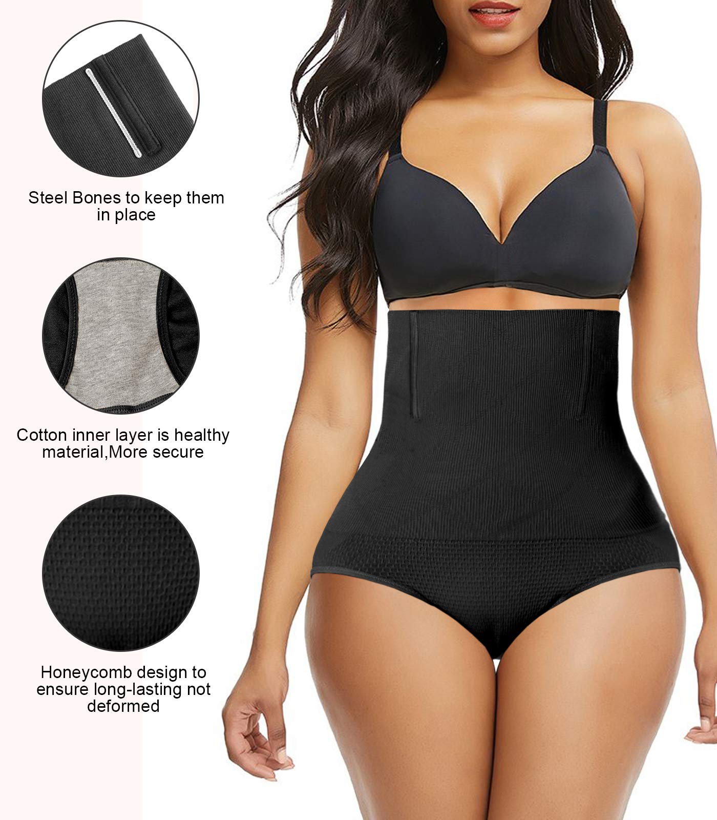 Best Shapewear for Women - Tummy Control High Waisted Underwear with Butt Lifting Thong - Body Shaper for Slimming & Smoothing - Perfect for Dresses, Workout & Everyday Wear