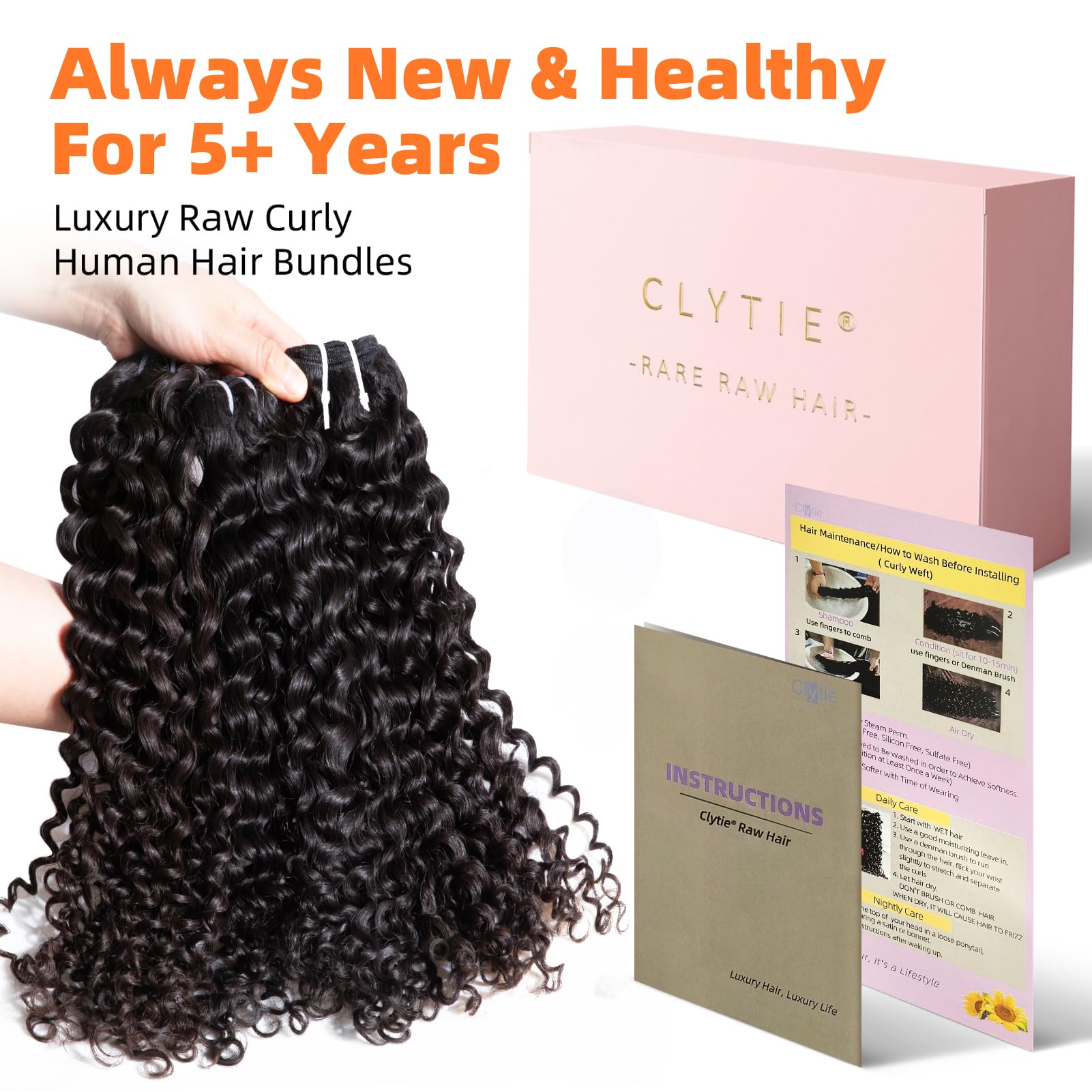 Raw Curly Human Hair Bundles 14 16 18 Inches - 100% Virgin Tight Deep Curly Weave Hair for Sew in Weft | Salon Quality, Dyeable, One Donor Natural Hair | Perfect for Protective Styles, Braids, and Everyday Wear (3 Bundles)
