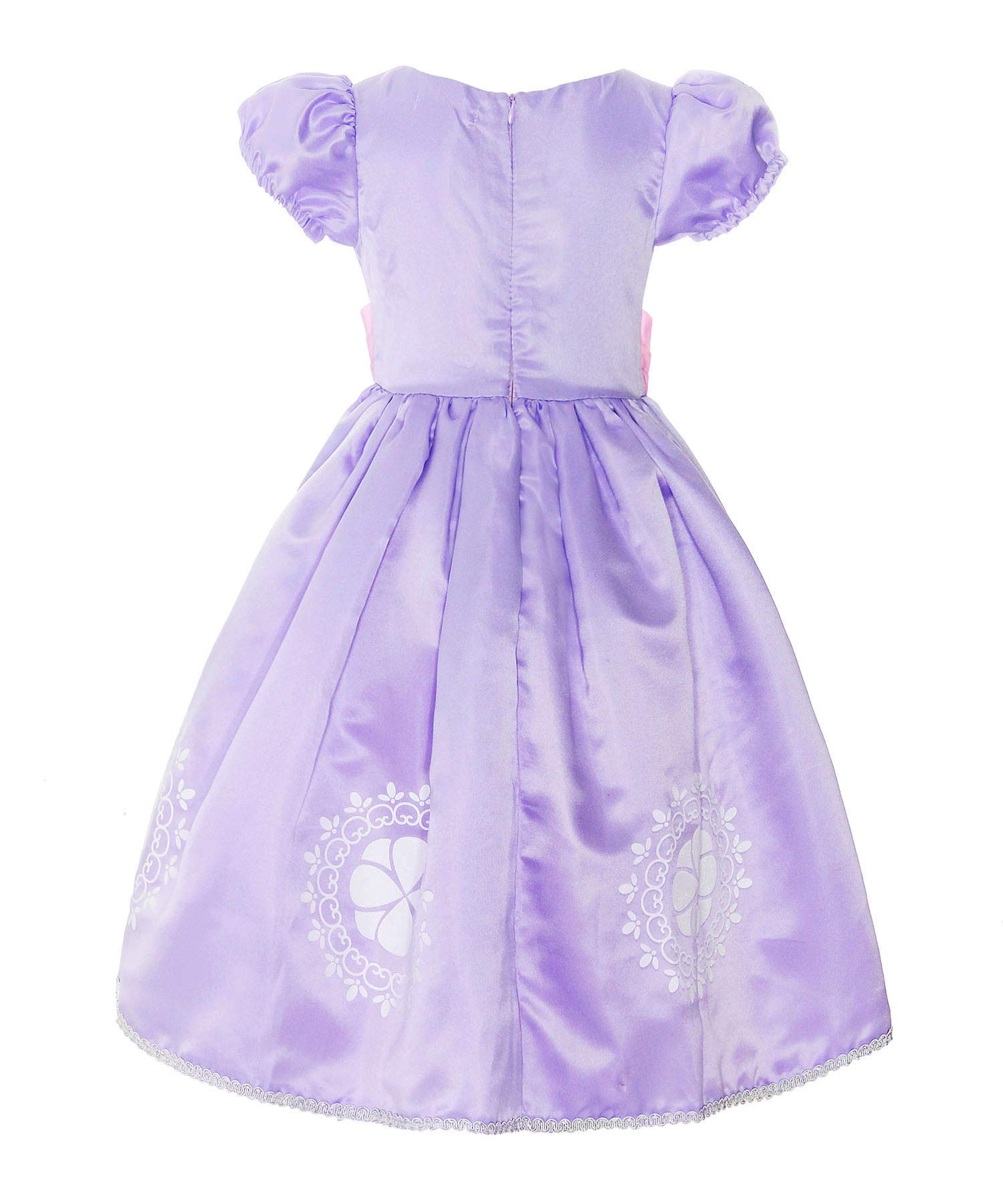 ReliBeauty Girls Short Sleeve Princess Costume Dress for Birthday Party, Halloween, Dress Up & Pretend Play - Cute Fairy Tale Outfit for Toddler Kids