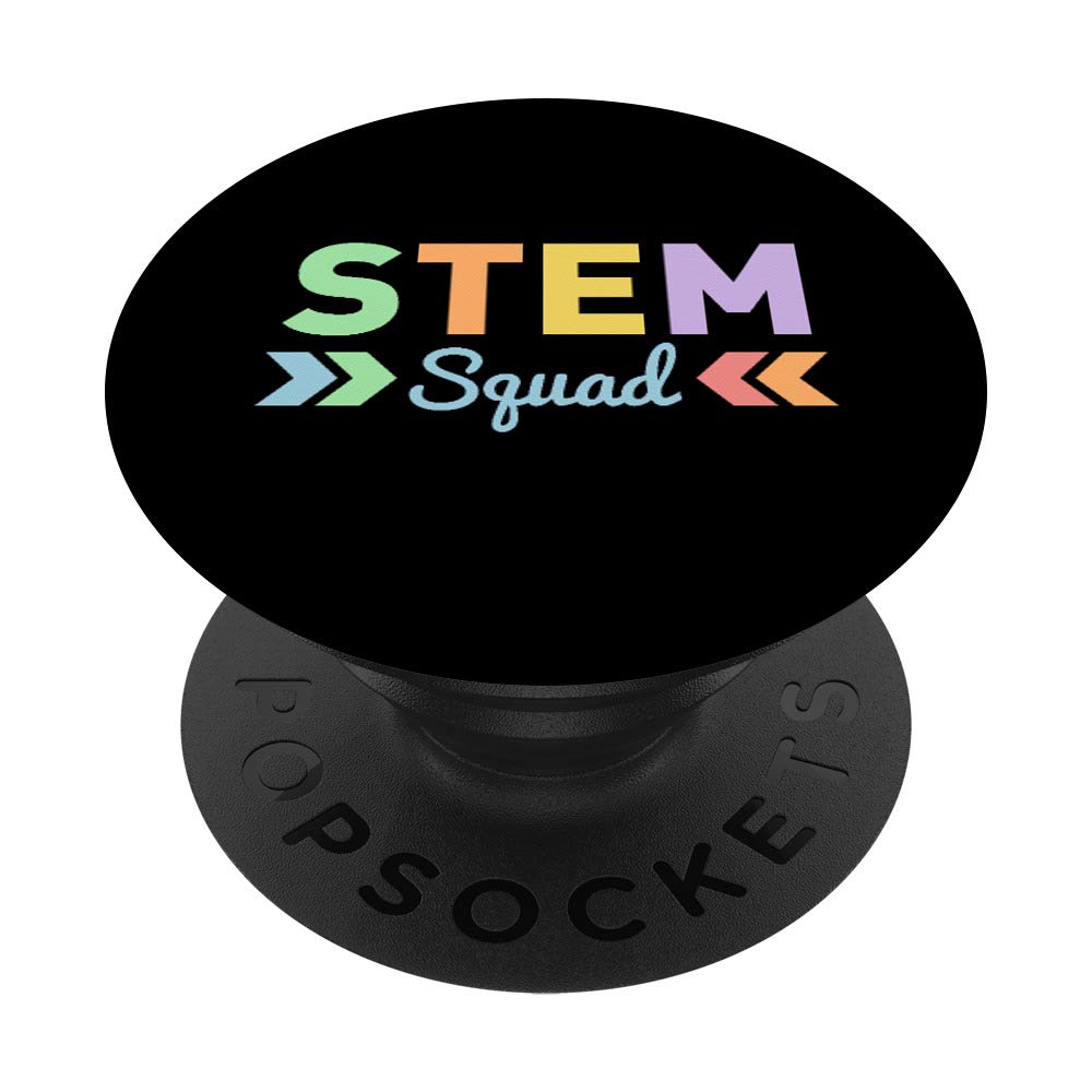 STEM Squad Science Technology Engineering Math Funny Group PopSockets Grip and Stand for Phones & Tablets - Perfect for STEM Students, Teachers & Tech Enthusiasts - Great for School, Work & Daily Use