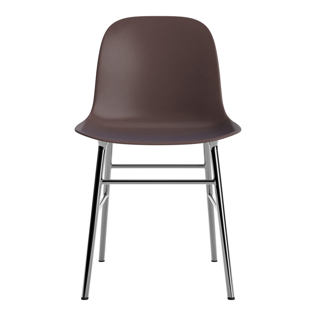 Modern Form Chair with Sturdy Metal Legs - Ergonomic Design for Home, Office & Dining Room Comfort