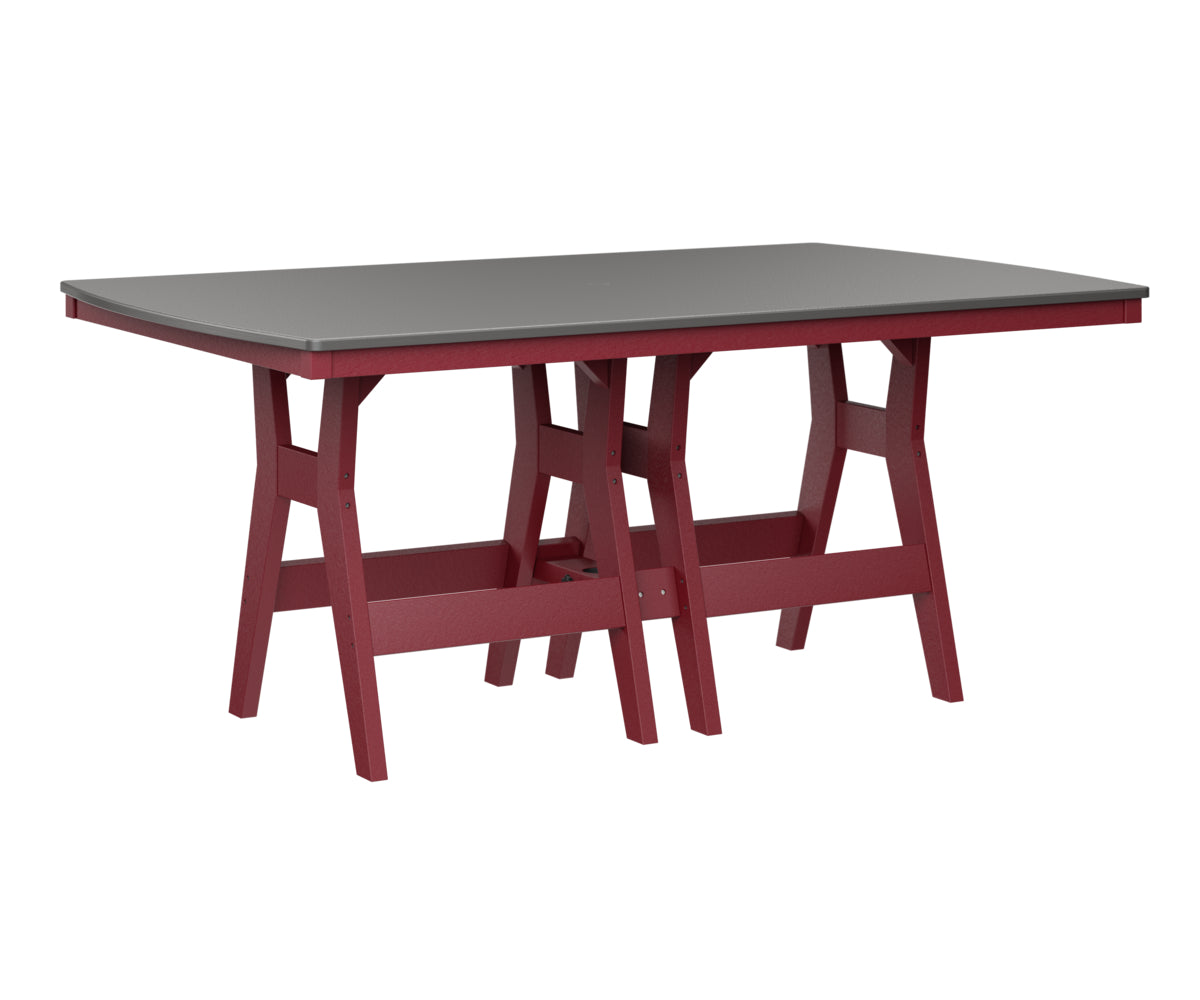 Berlin Gardens Harbor 44 x 72 Inch Rectangular Bar Height Table - Outdoor Dining & Entertaining for Patio, Deck, or Backyard