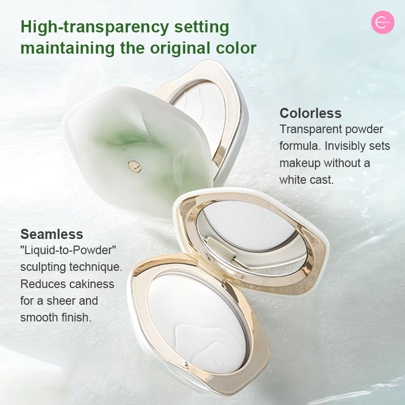 TIMAGE Soft Focus Airy Veil Powder Compact - Lightweight Loose Setting Powder for Flawless Matte Finish | Perfect for Daily Makeup & Photo Shoots
