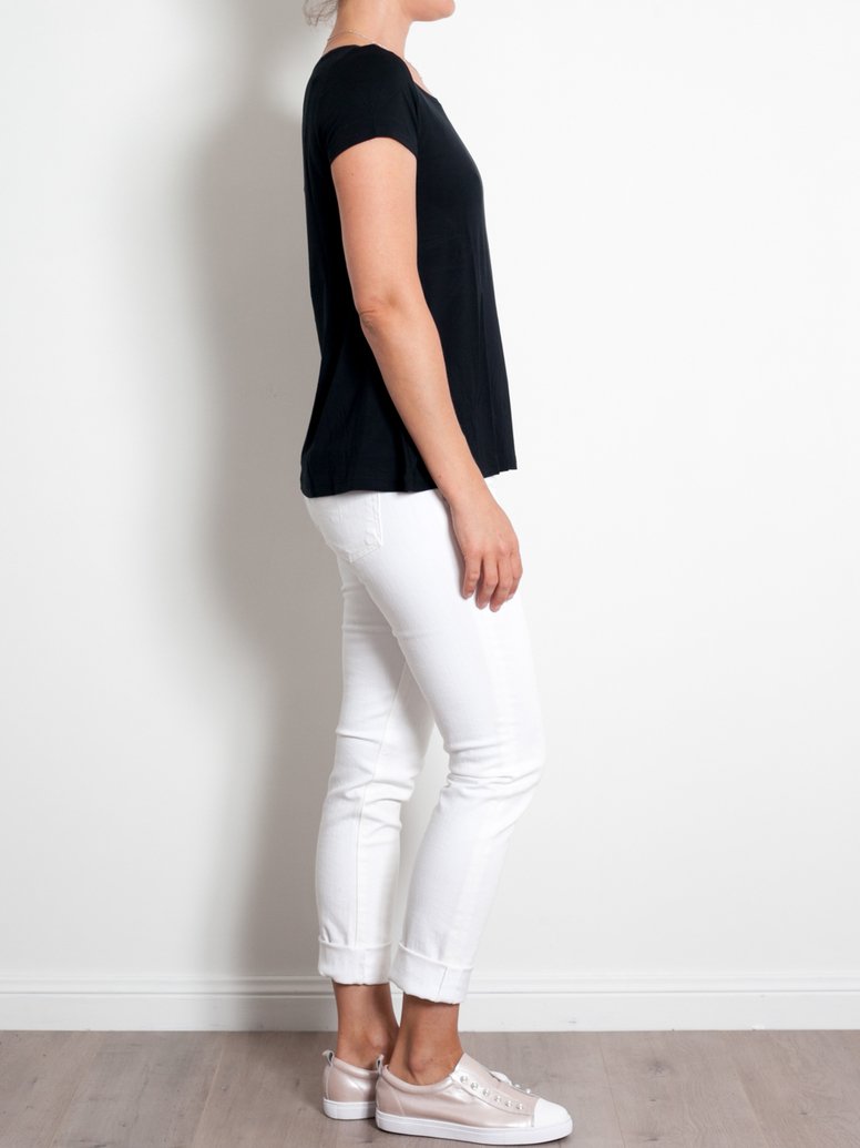 Premium Micromodal Swing Tee - Soft & Breathable Women's T-Shirt for Casual Wear, Yoga & Lounge