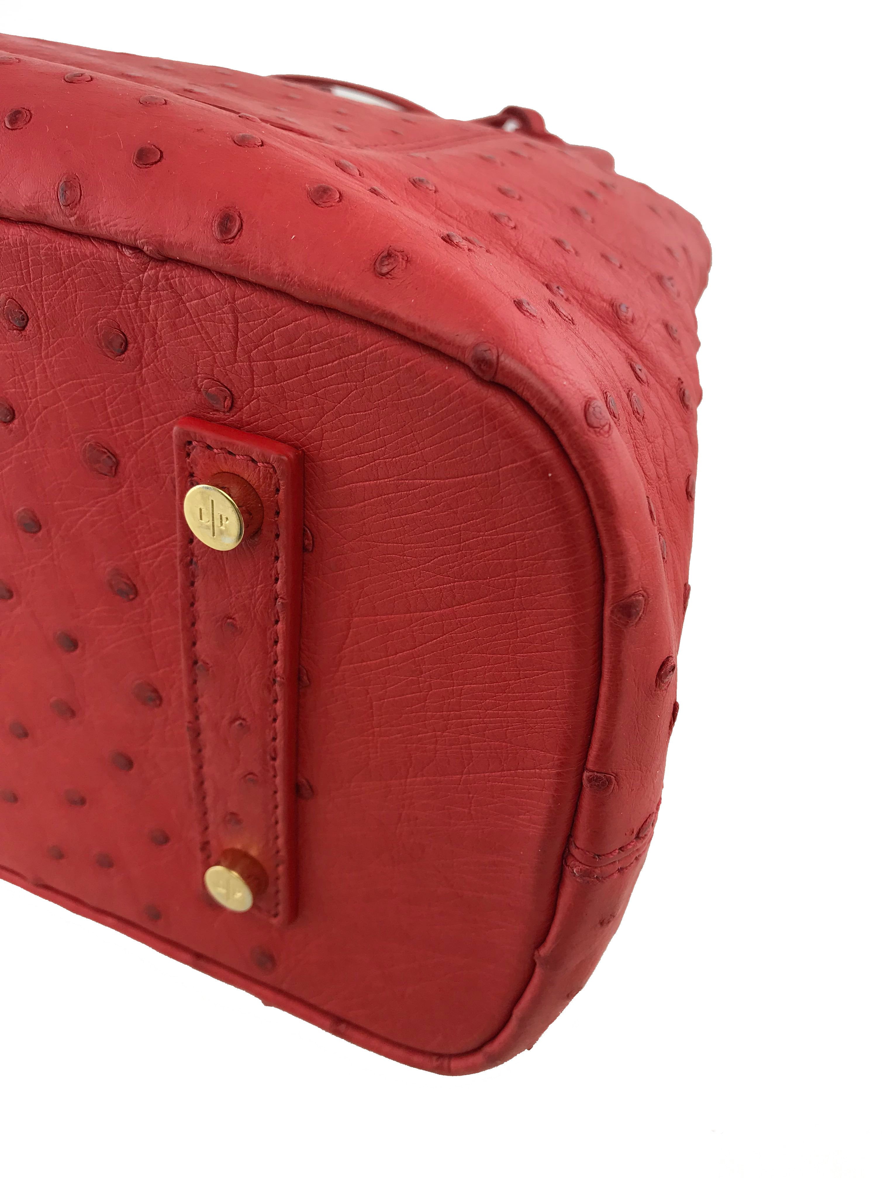 Luxury Loro Piana Ostrich Leather Bellevue Handbag for Women - Elegant Designer Tote for Work, Travel & Special Occasions