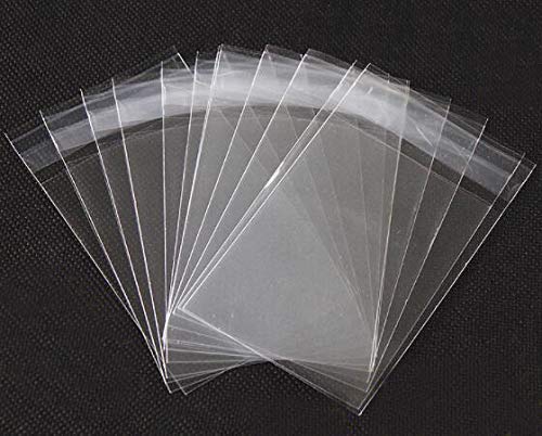 100 Pack 5'' x 7'' Clear Resealable Cellophane Bags with Adhesive Closure - Perfect for Bakery, Candles, Cookies, Snacks & Candy Storage | Ideal for Food Packaging, Party Favors & Retail Display