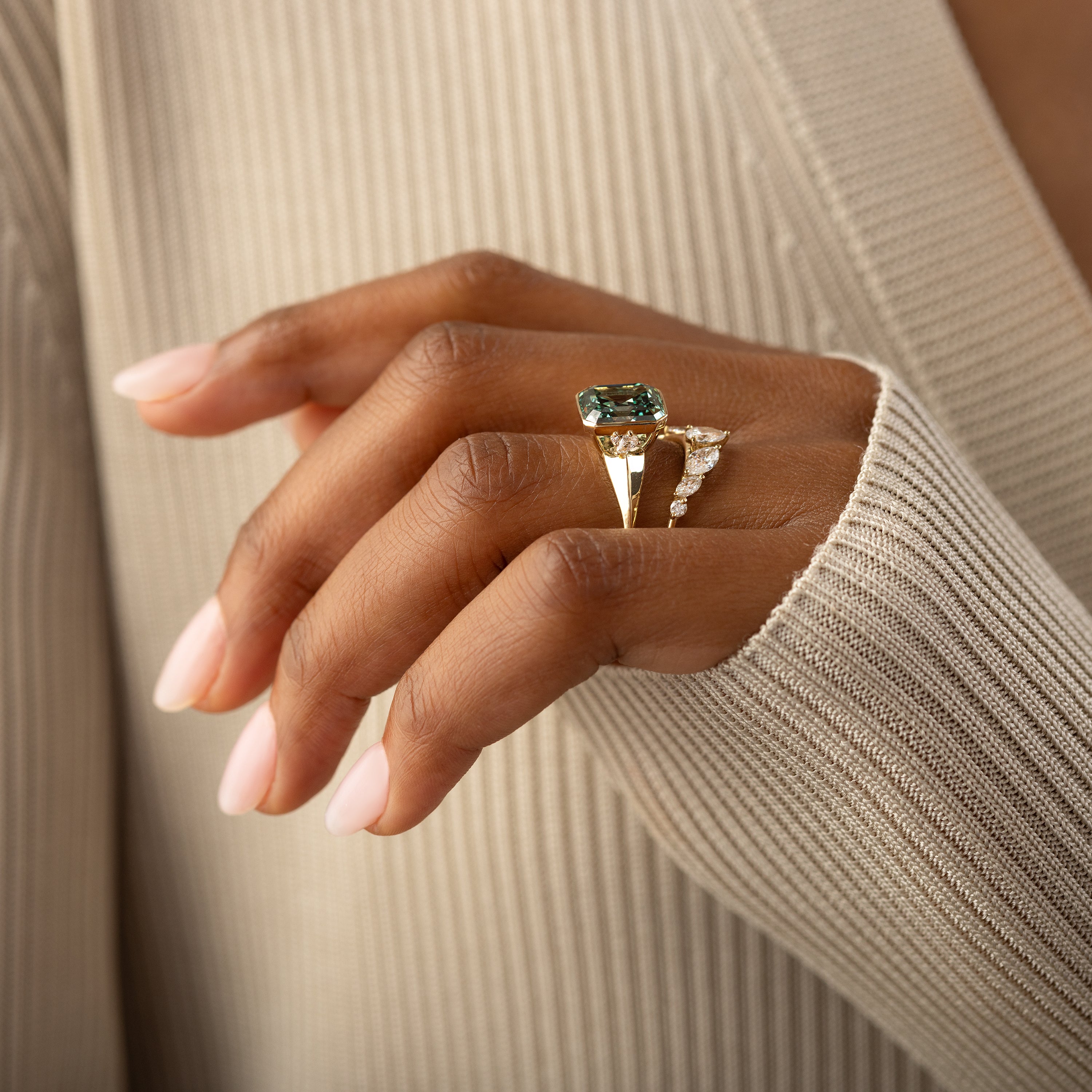 5.08ct Lab Grown Green Diamond Elixir Ring - Eco-Friendly Luxury Jewelry for Women - Perfect for Engagement, Anniversary & Special Occasions