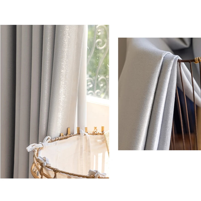 Blackout Thermal Insulated Custom Curtains - Polyester Glossy Finish for Bedroom & Living Room - Light Blocking, Energy Saving, Noise Reducing Window Treatments