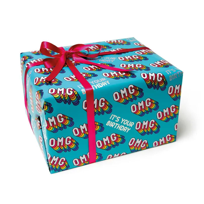 Legami OMG Premium Wrapping Paper - Vibrant Holiday Gift Wrap for Birthdays, Christmas & Special Occasions