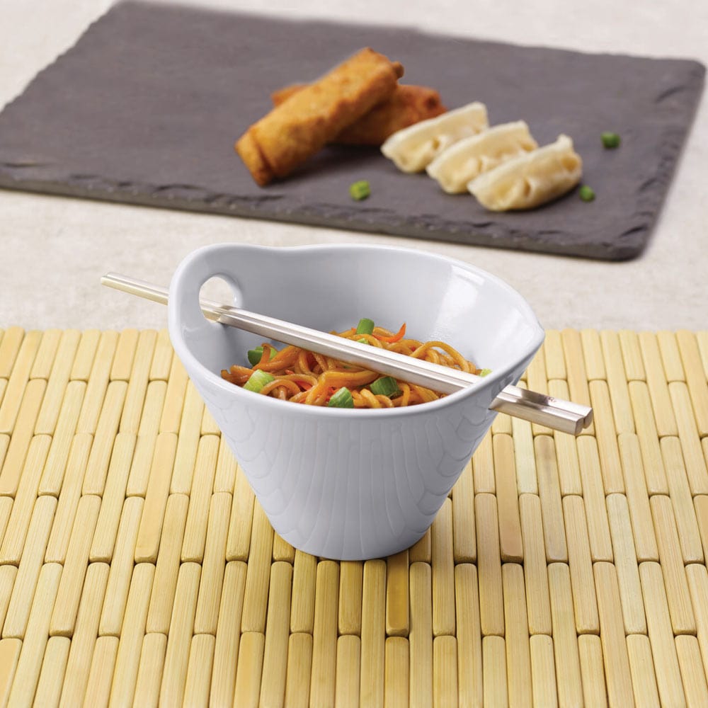 Premium Noodle Bowl with Chopsticks Set - Microwave & Dishwasher Safe - Perfect for Ramen, Pho, Udon & Asian Noodles at Home or Office