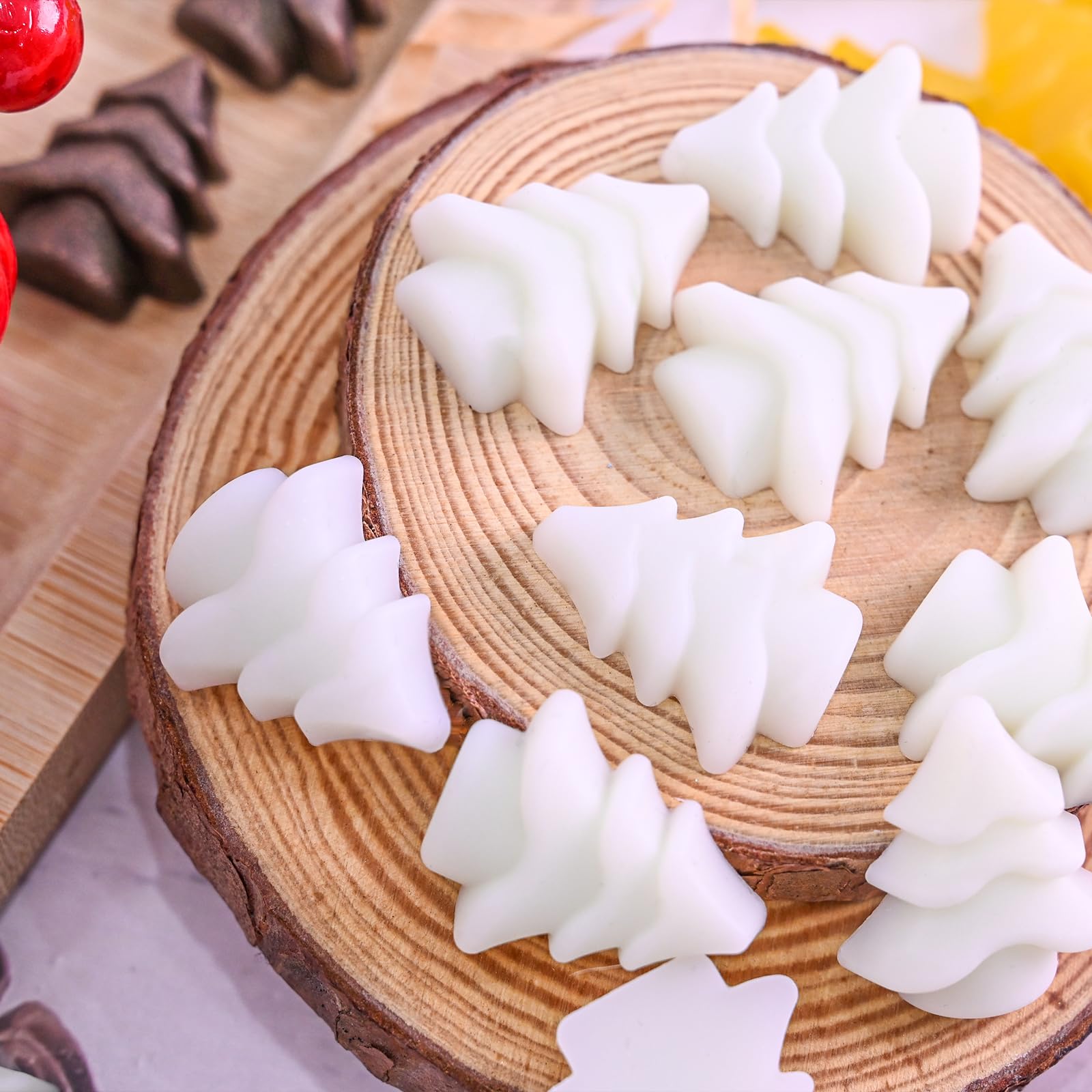 3D Mini Christmas Tree Silicone Candy Molds - 100 Cavity Non-Stick Baking Tray for Chocolate, Caramels, Cookies & Hard Candy | Perfect for Holiday Treats, DIY Gummies & Christmas Party Desserts