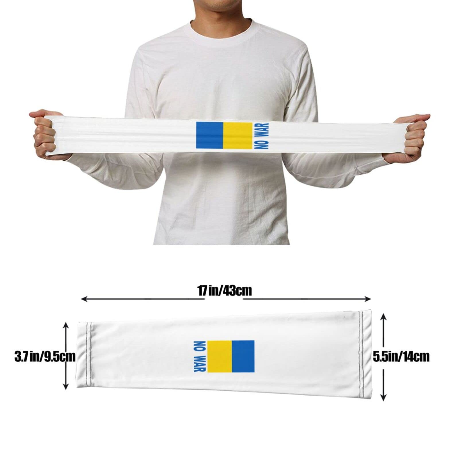 Ukrainian Flag Arm Sleeves - Cooling & Warming UV Protection Arm Guards (Pair) - Perfect for Sports, Outdoor Activities & National Pride Events