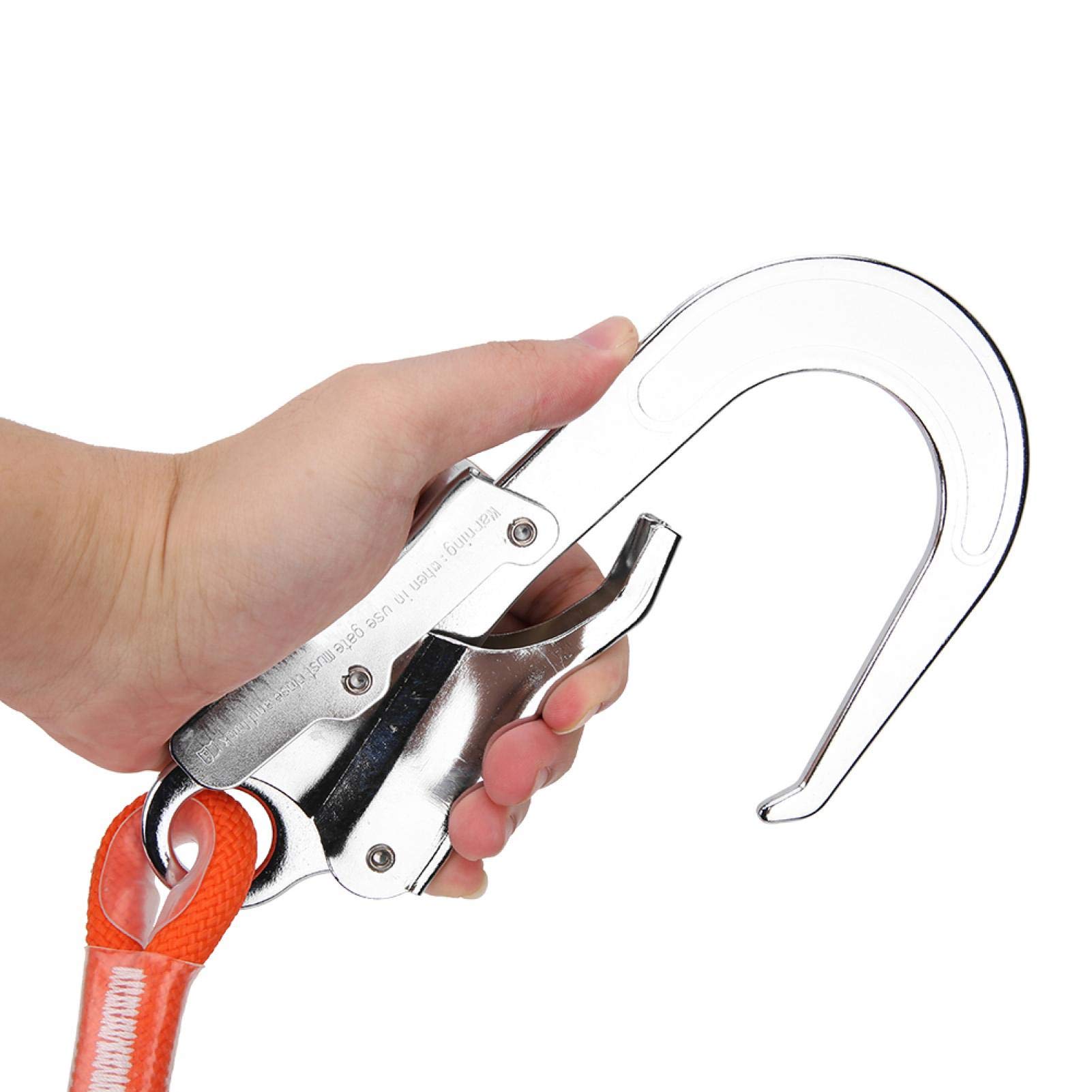 1.6M Fall Protection Lanyard - Aerial Work Safety Belt Rope for Outdoor Construction & Tree Climbing Gear | OSHA Compliant Safety Equipment for Roofing, Window Cleaning, and Industrial Work