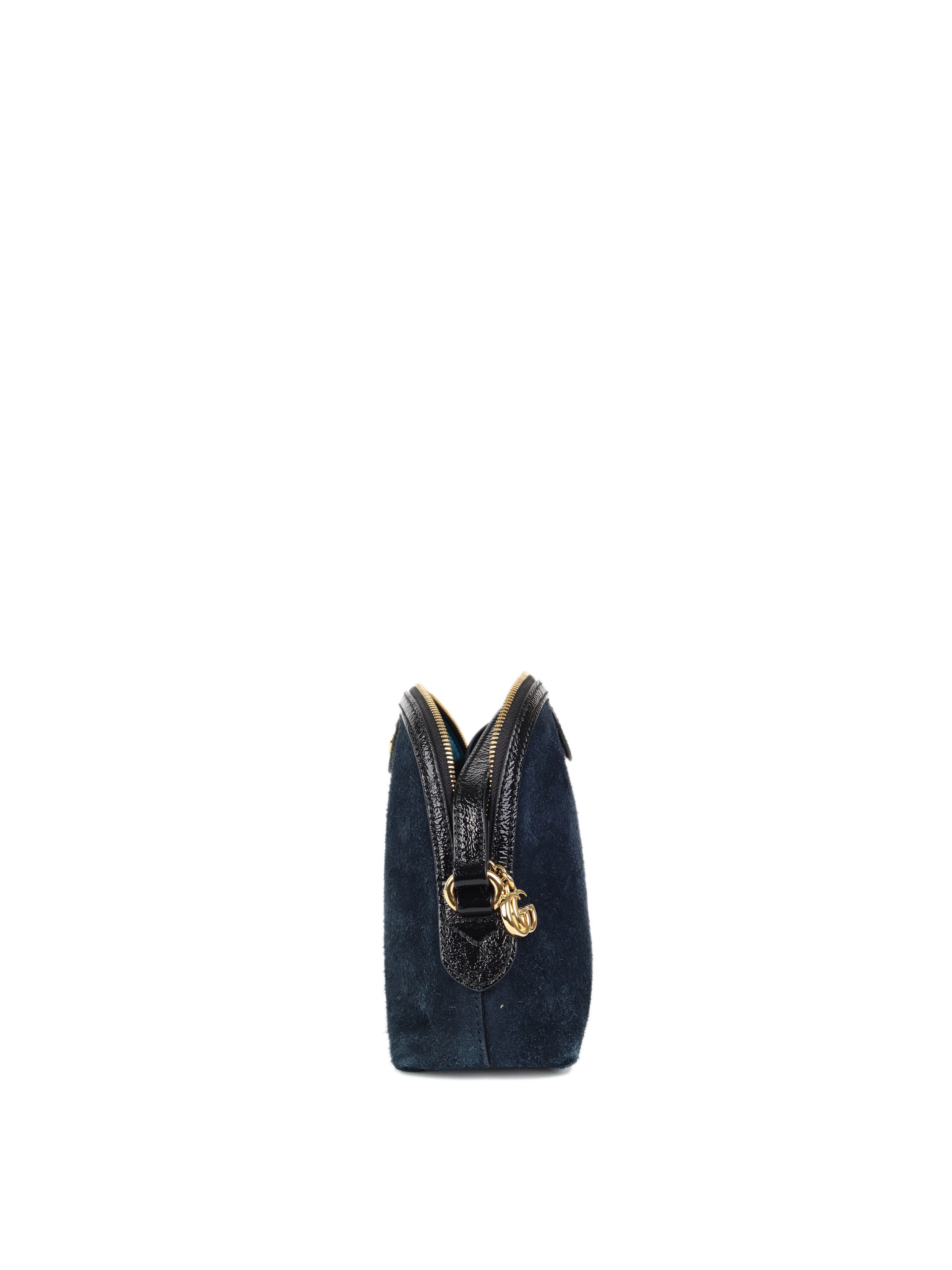 Gucci Navy Suede Ophidia Shoulder Bag for Women | Luxury Designer Crossbody Purse | Perfect for Work, Travel & Evening Events