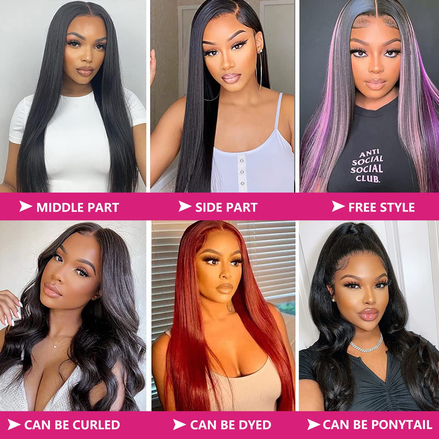13x6 Lace Front Human Hair Wigs - 180 Density Straight HD Transparent Lace Wig for Women | Pre-Plucked with Baby Hair | Natural Black Color (26 Inch) | Perfect for Daily Wear, Cosplay, and Special Occasions