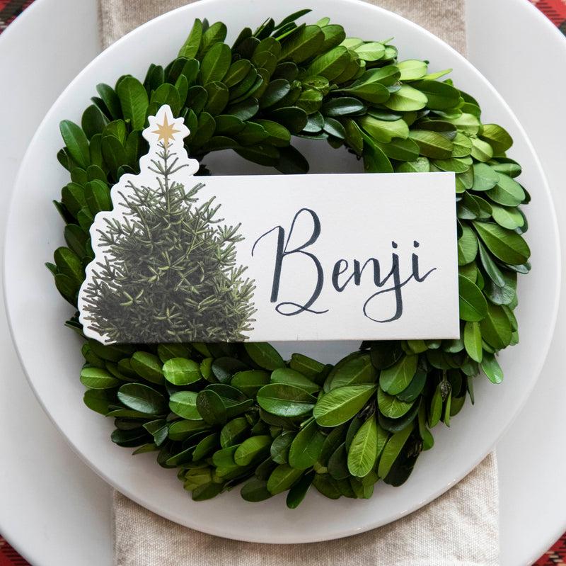 Elegant Christmas Tree Place Cards for Holiday Table Settings - Perfect for Christmas Dinner, Parties & Festive Decorations