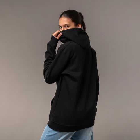 Unisex Vulk Kangaroo Hoodie - Black | Soft & Comfortable Fleece Pullover for Men & Women | Perfect for Casual Wear, Gym & Outdoor Activities