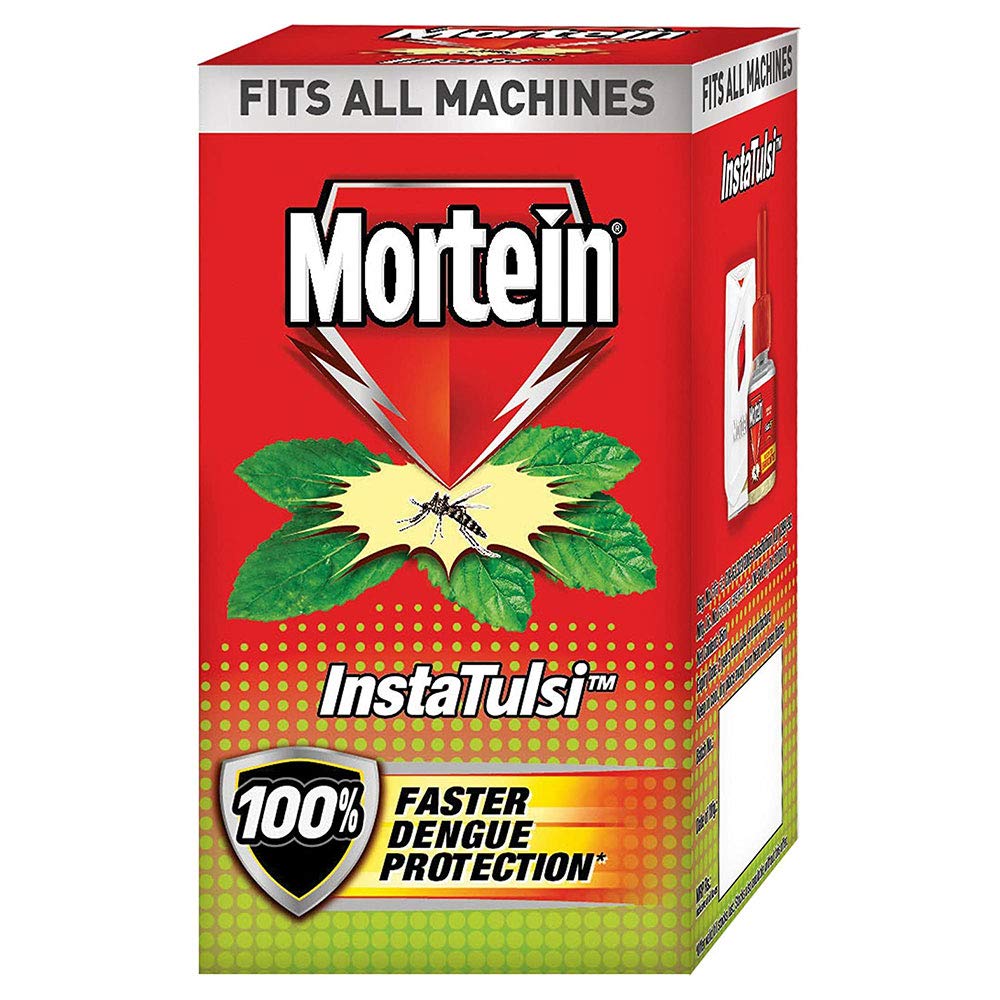 Mortein Insta Refill - Tulsi Scented Mosquito Repellent Refill 35ml + 25% Extra | Effective Insect Protection for Home, Outdoor & Travel Use
