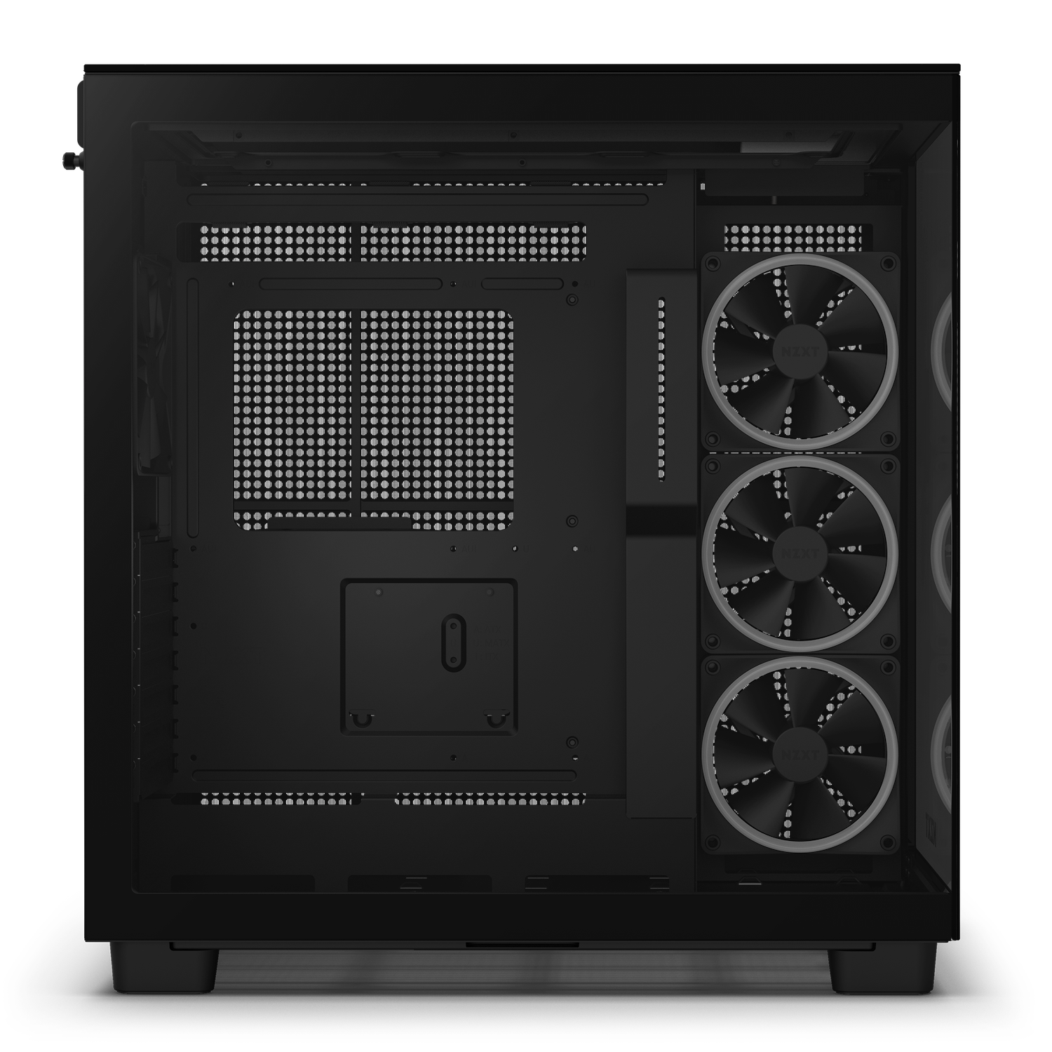 NZXT H9 Elite ATX Mid Tower PC Case - Tempered Glass Panels, High Airflow Design, Black - Perfect for Gaming Rigs & Custom Builds