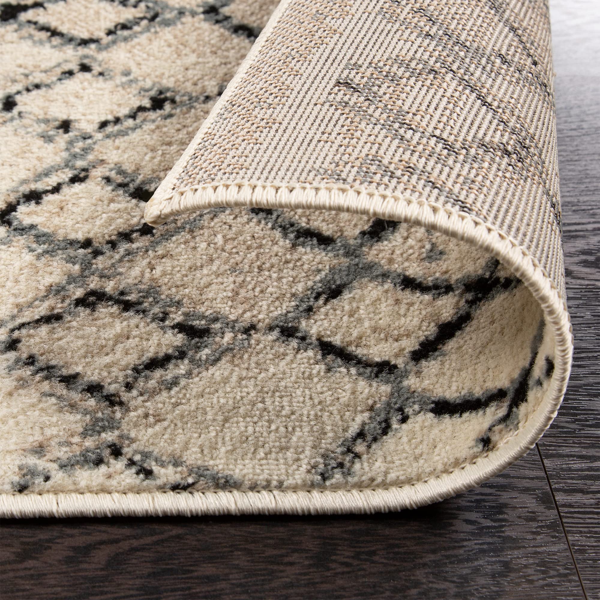 Premium Flintstone 5' x 8' Indoor Area Rug - Non-Slip Durable Floor Mat for Living Room, Bedroom, Dining Room, Kitchen & Office - Farmhouse Modern Decor for Tile & Carpet - Perfect Under Table, Sofa or Entryway