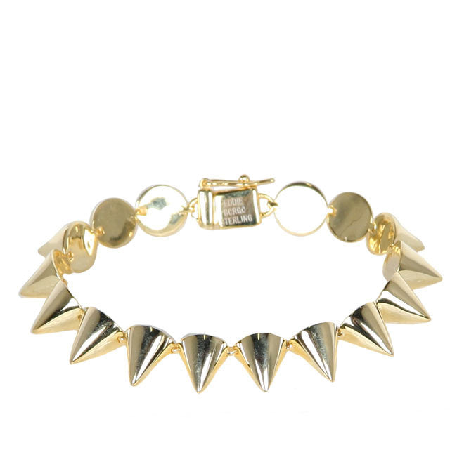 Sterling Silver Cone Bracelet in Gold Finish - Elegant Minimalist Jewelry for Women, Perfect for Everyday Wear, Gifts & Special Occasions