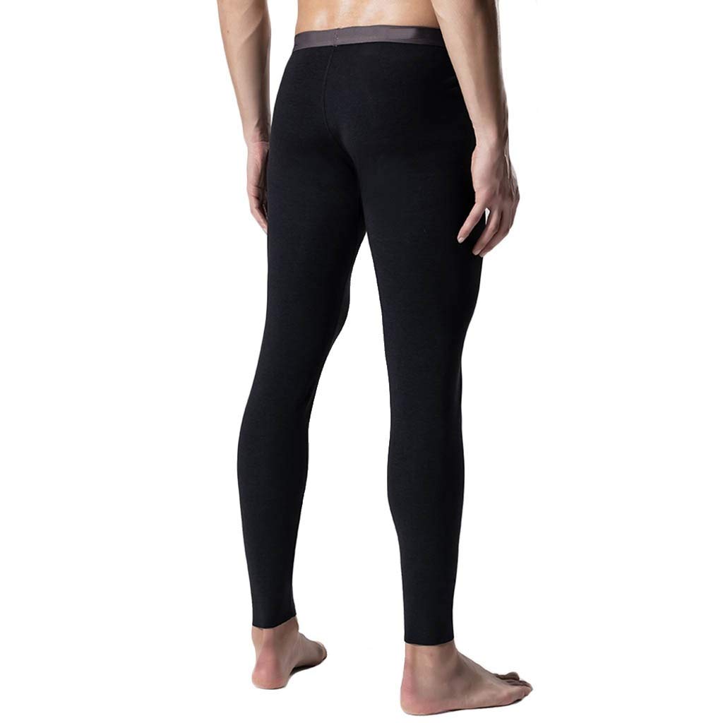 Men's Acrylic Workout Compression Tights - XXL Black for Gym & Running
