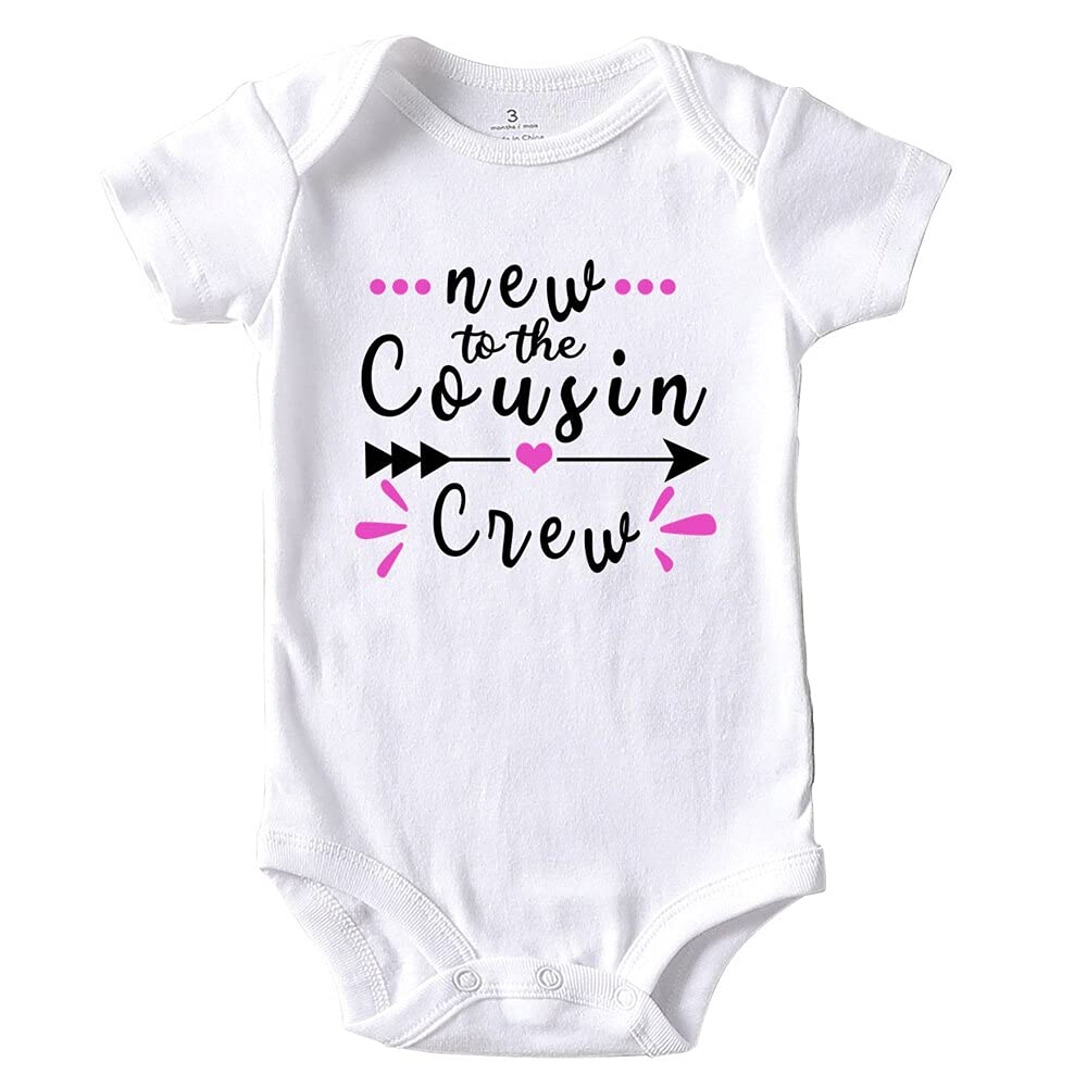 Funny Unisex Baby Bodysuit 0-3 Months | Cute Cousin Crew Outfit for Newborn Boys & Girls | Perfect for Family Photos, Playdates & Special Occasions