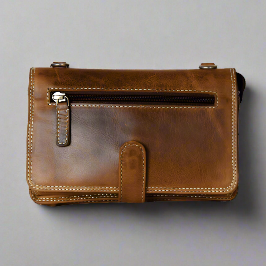 Premium Genuine Leather Organizer Purse for Women - Durable & Stylish Wallet Clutch with Multiple Card Slots - Perfect for Travel, Work, and Everyday Use