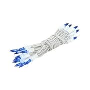 20 Light Blue Christmas Craft Mini LED String Lights - Non-Connectable with 8ft White Wire for Holiday Decorations, DIY Projects, Party & Wedding Decor