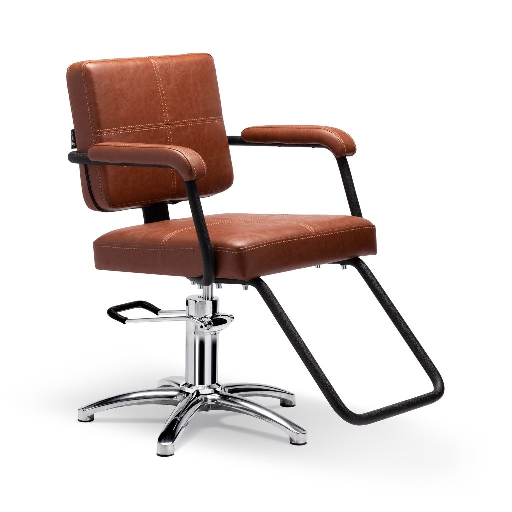 Lanvain ® Blake Styling Chair 63 - Professional Salon Hairdressing Chair with Adjustable Height & Footrest | Perfect for Salon, Barber Shop & Home Styling Station