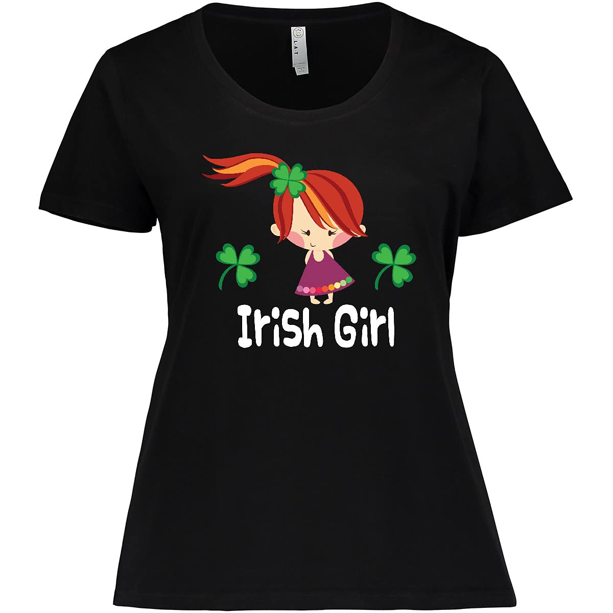 Inktastic Irish Girl St. Patrick's Day Women's Plus Size T-Shirt - Comfortable & Stylish Green Graphic Tee for St. Paddy's Day Celebrations, Parades & Irish Pride Events