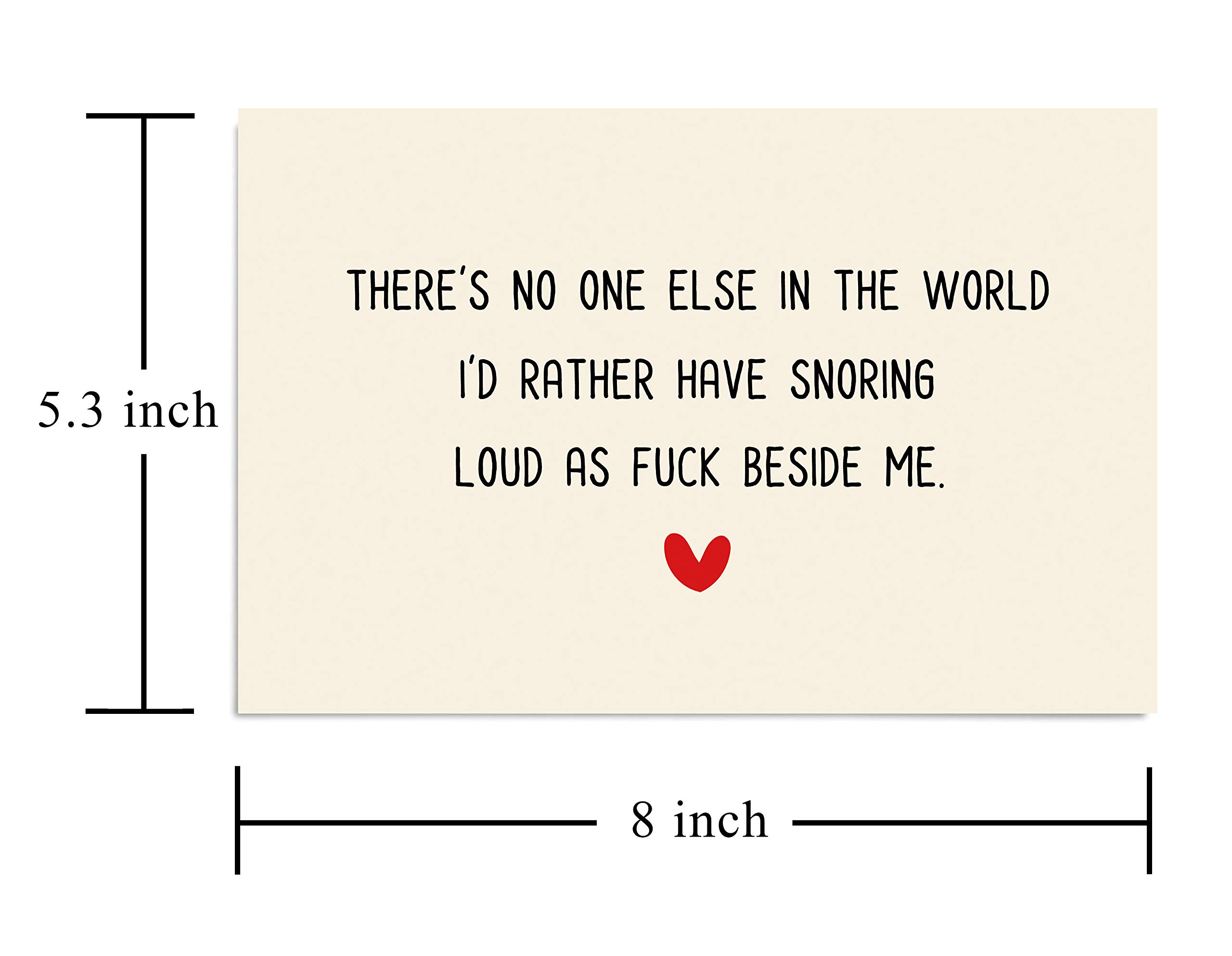 Funny Anniversary & Birthday Card for Husband, Wife, Boyfriend, Girlfriend - Hilarious Snoring Loud AF Greeting Card for Couples | Perfect for Anniversaries, Valentine's Day & Romantic Occasions