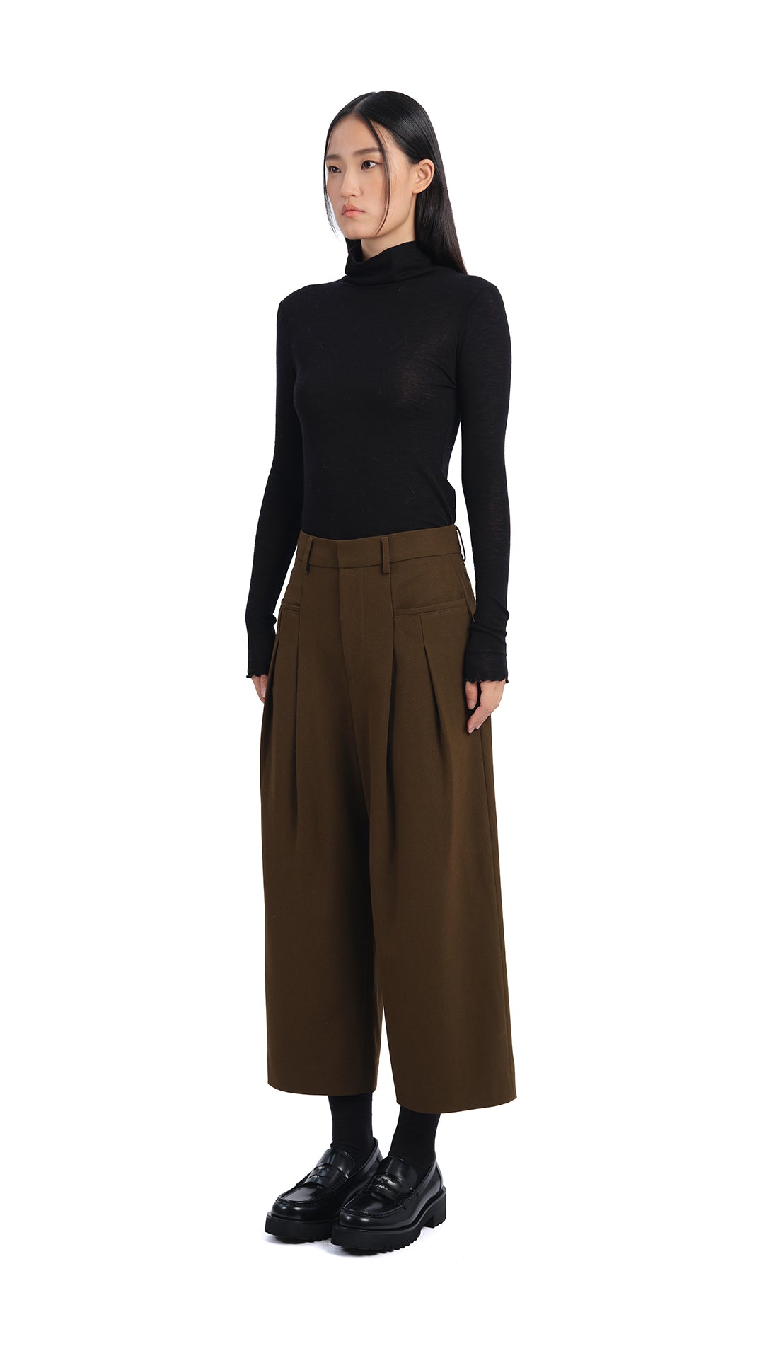 Stylish Wide Leg Ankle Pants for Women - Comfortable High Waisted Trousers with Pockets | Perfect for Office, Casual Outfits & Travel