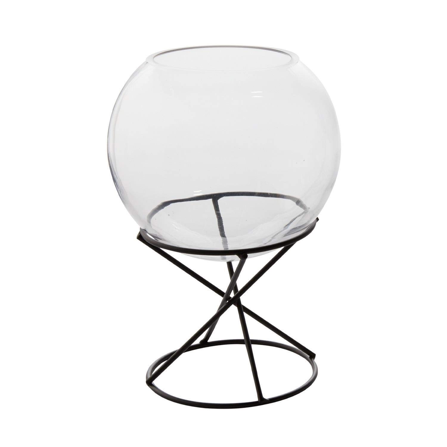 ASHLUXE Kaoru Glass and Metal Terrarium - Hanging Geometric Planter for Succulents, Air Plants & Home Decor | Perfect for Indoor Gardens, Living Room, Office & Wedding Centerpieces
