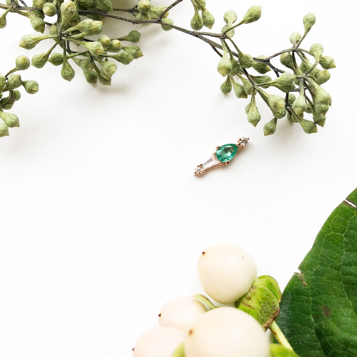 Adele Emerald Stud Earrings - 14K Gold Plated Elegant Green Gemstone Jewelry for Women - Perfect for Parties, Weddings & Everyday Wear