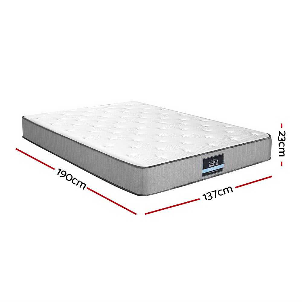 Extra Firm Leera Series Tight Top Mattress 23CM Thick Double Size - Premium Support for Back Pain Relief & Pressure Relief - Perfect for Side, Back & Stomach Sleepers - Ideal for Guest Rooms & Master Bedrooms