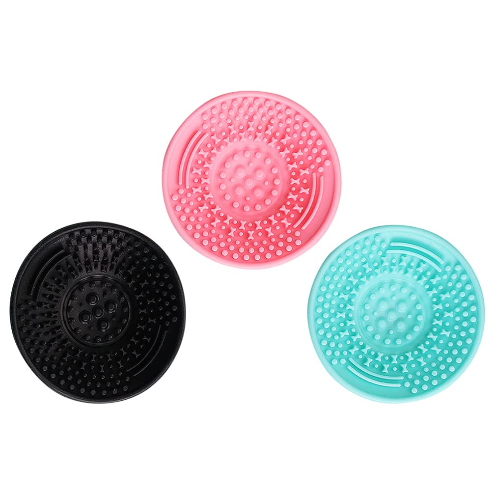 3-Piece Makeup Brush Cleaning Pad Set - Gentle Scrubber for Cosmetics Brushes, Beauty Tool Cleaner with Wash Cup | Perfect for Daily Brush Care & Professional Makeup Artists